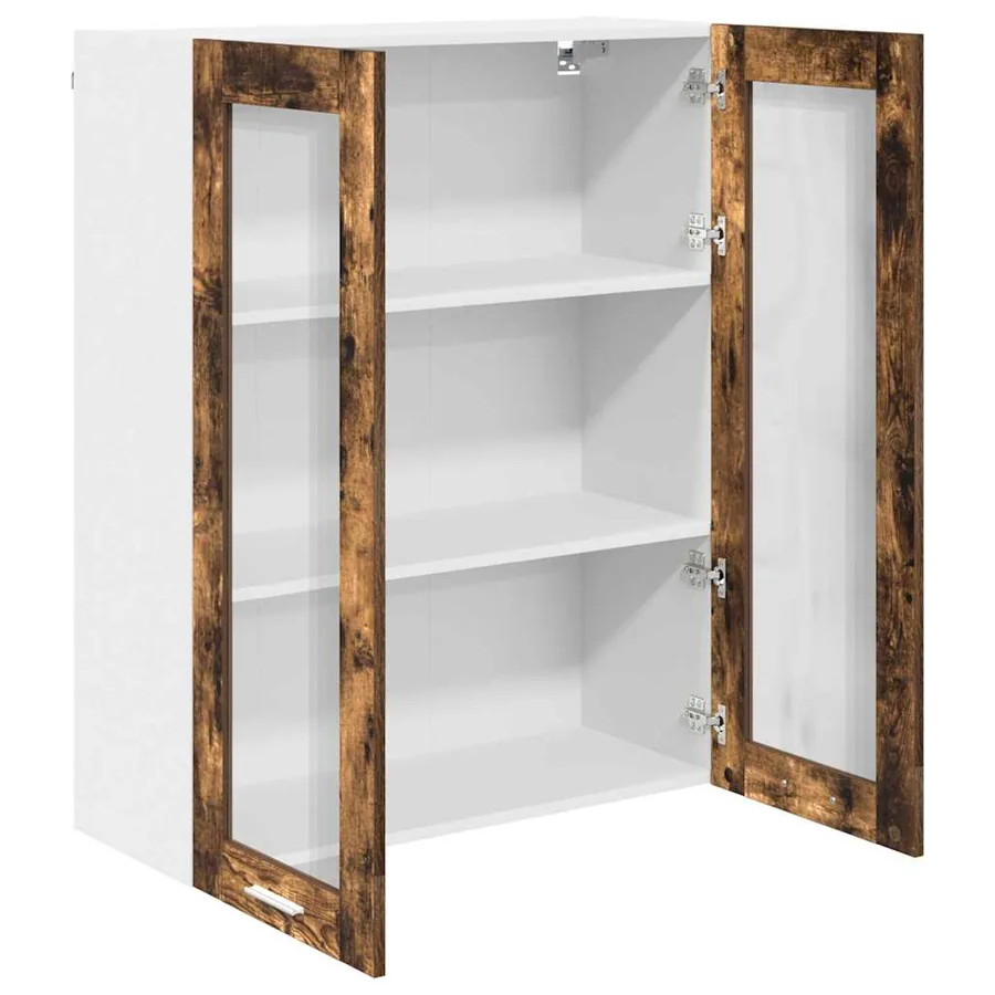 Armoire suspendue Chêne fumé 80 x 31 x 100 cm Bois d'ingénierie - 5