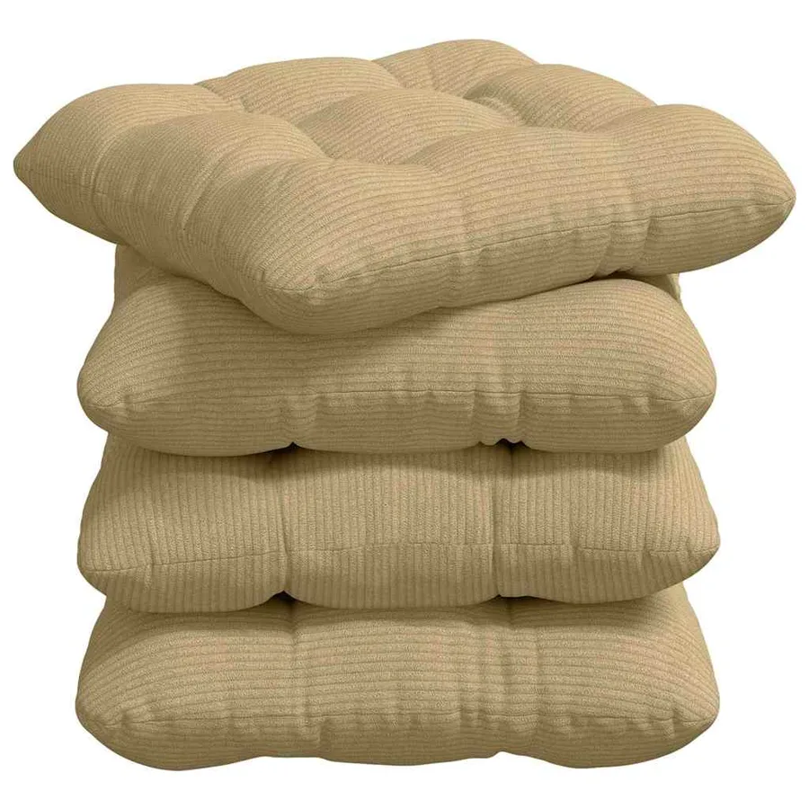 Coussins de siège 4 pcs Vert gris 40 x 40 cm - 2
