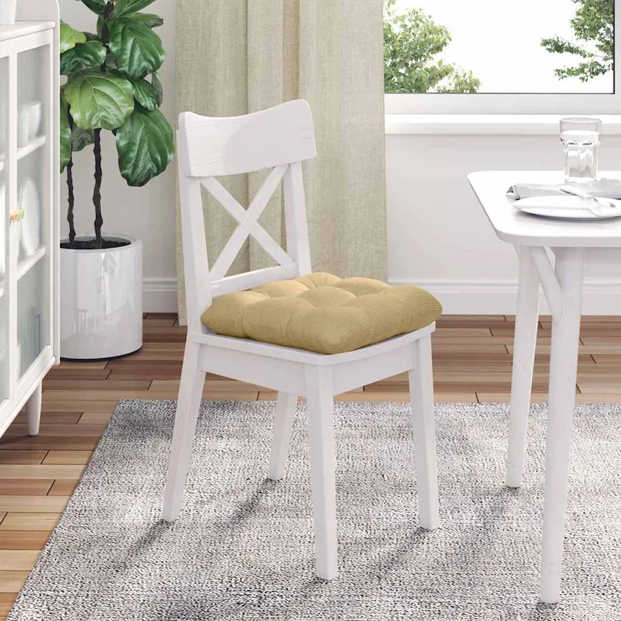Coussins de siège 4 pcs Vert gris 40 x 40 cm - 4