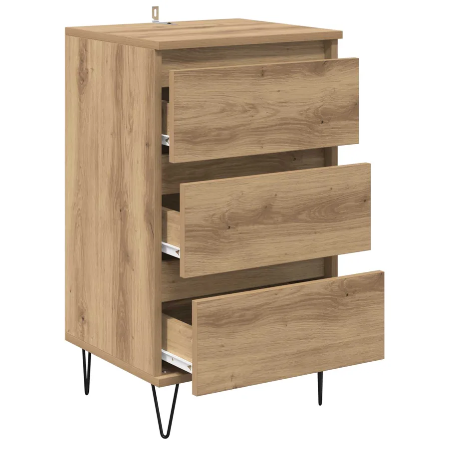 Buffet Chêne artisanal 40 x 35 x 70 cm Bois d'ingénierie et fer - 5