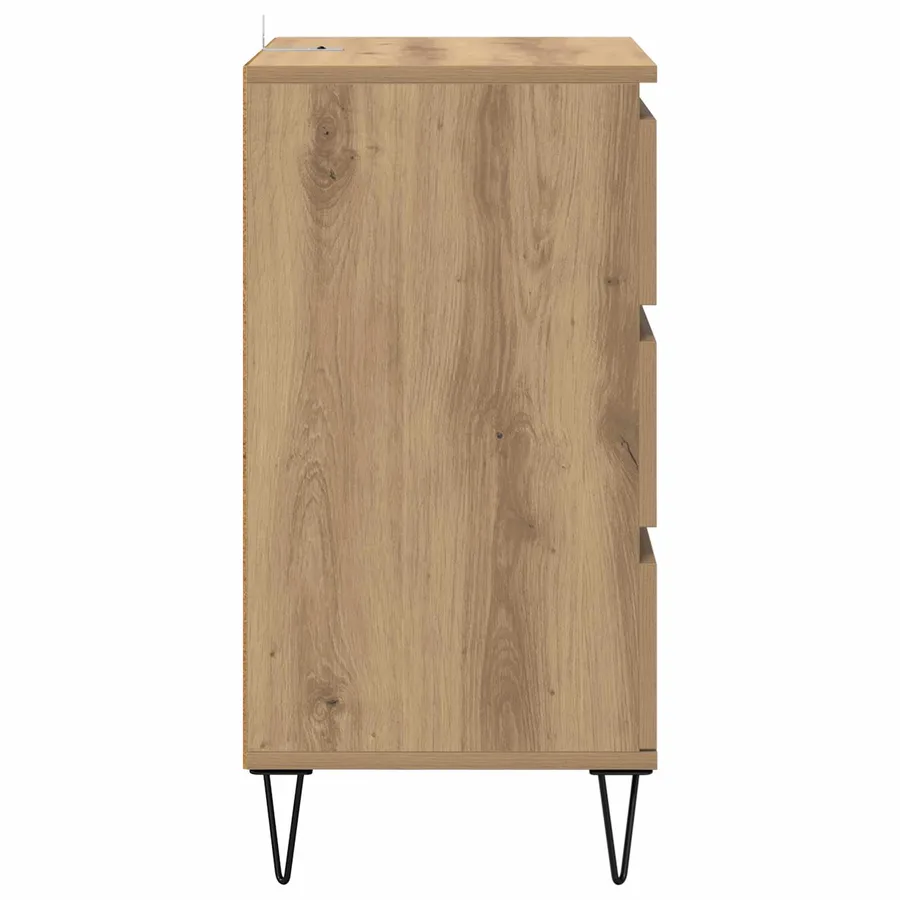 Buffet Chêne artisanal 40 x 35 x 70 cm Bois d'ingénierie et fer - 7
