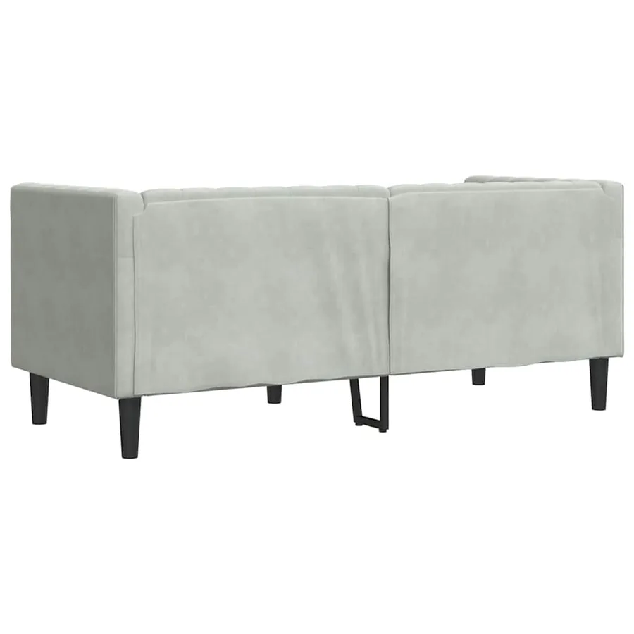 Canapé Gris clair 174 x 74,5 x 70,5 cm Velours - 6