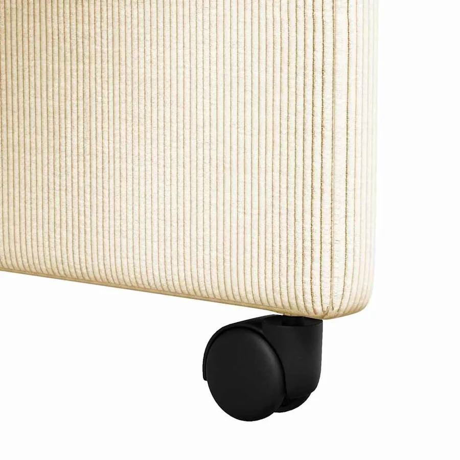 Chaises de Salle à Manger avec Roues avec des roues 2 pcs Crème - 9