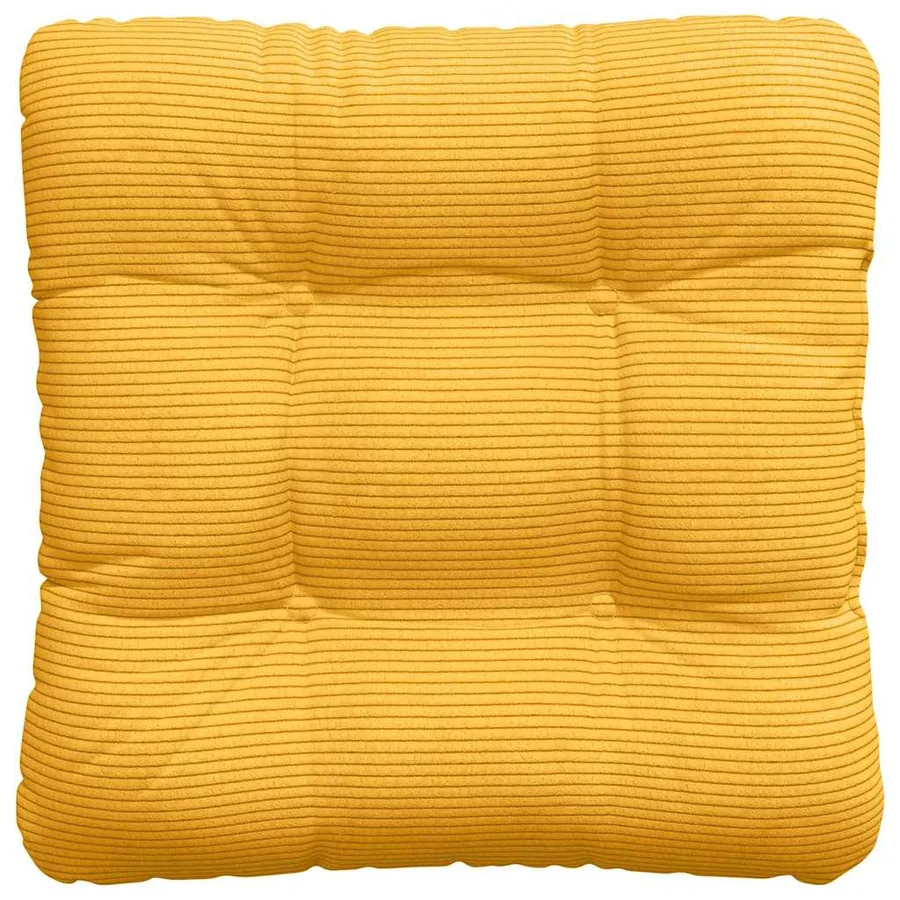 Coussins de siège 4 pcs Jaune clair 40 x 40 cm - 7