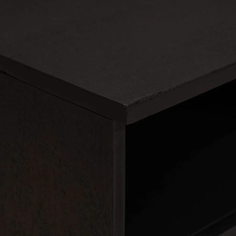 Cabinet de chevet avec tiroir 2 pcs Noir 40 x 33 x 46 cm - 7