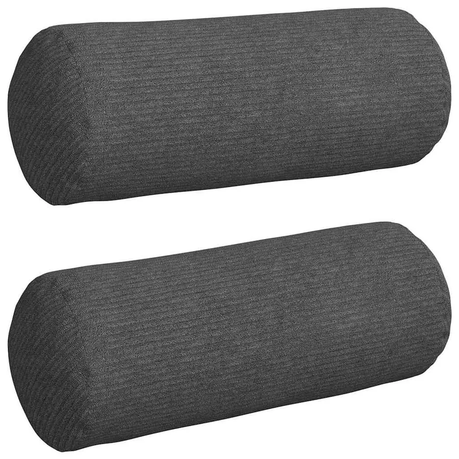 Coussins d'accent 2 pcs Gris foncé Ø 15 x 40 cm - 2