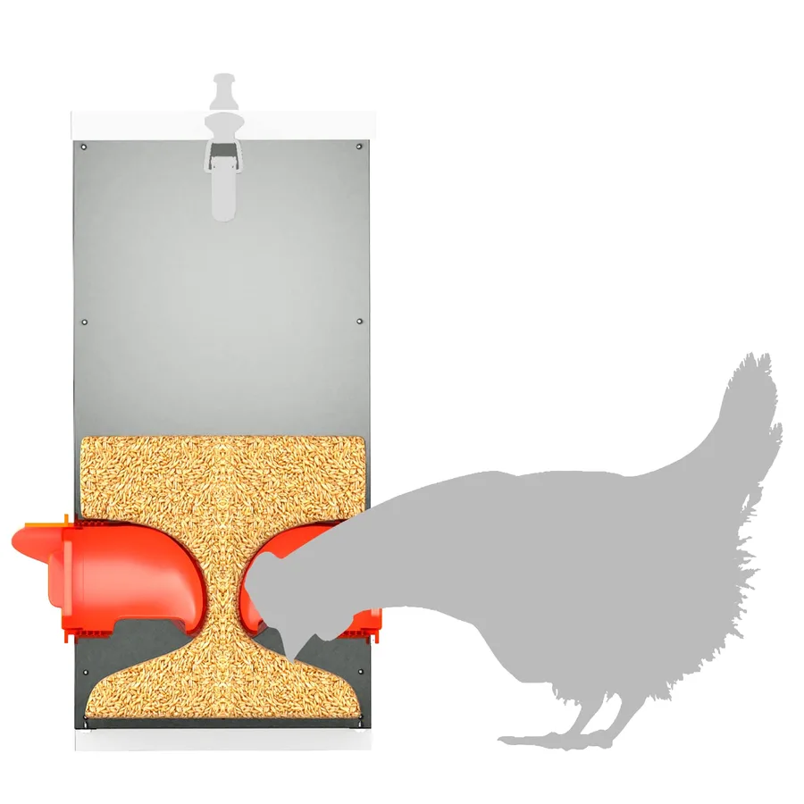 Mangeoire pour poules 2 pcs Argent 32,5 x 20,5 x 43 cm - 12