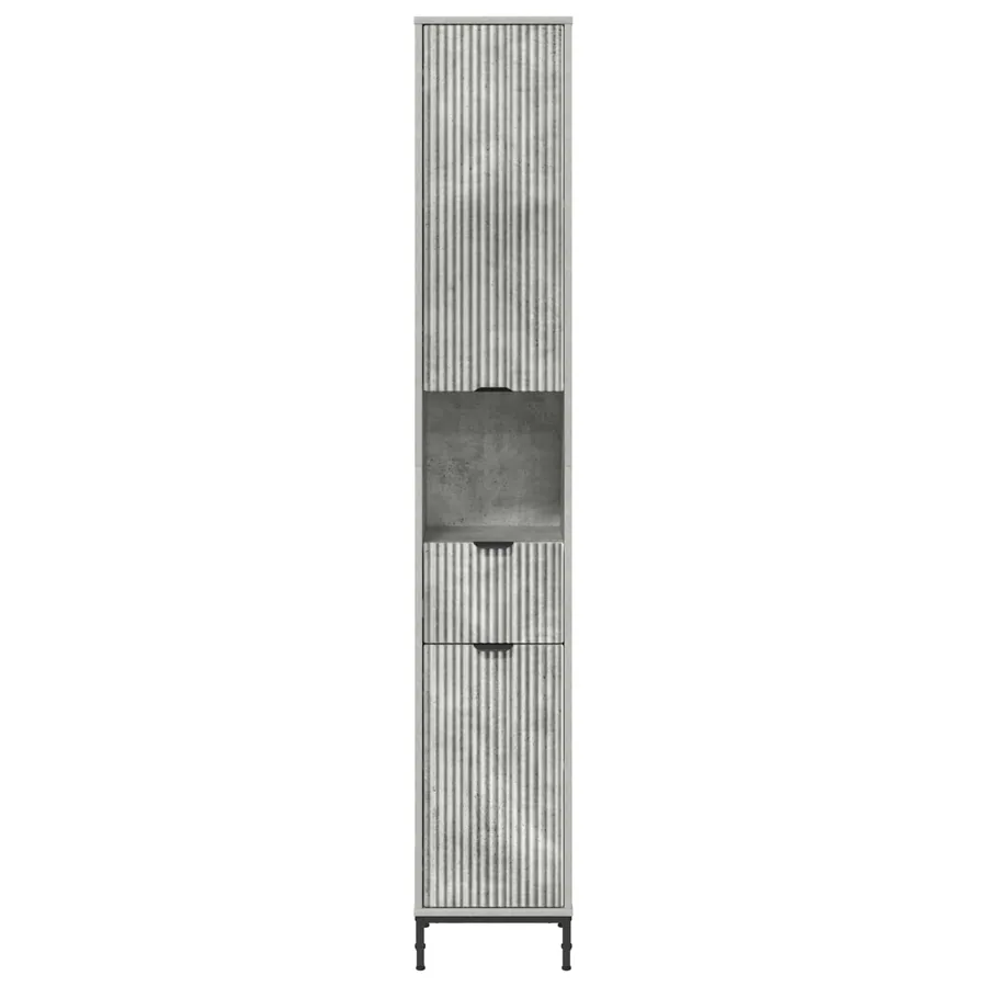 Cabinet de salle de bain Gris béton 31,5 x 33 x 190 cm - 6