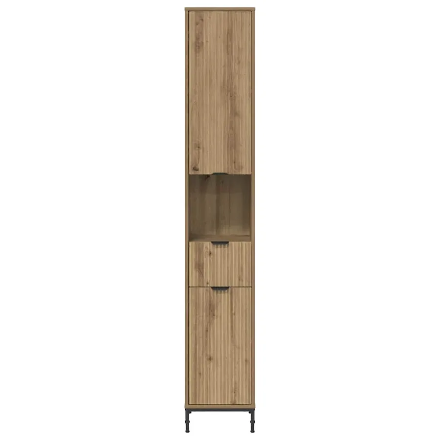 Cabinet de salle de bain Chêne artisanal 31,5 x 33 x 190 cm - 6