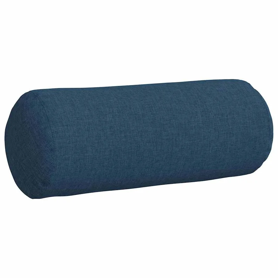 Coussins d'accent 2 pcs Bleu Ø 15 x 40 cm tissu - 5
