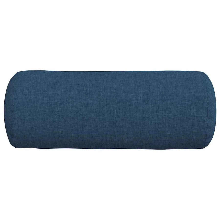 Coussins d'accent 2 pcs Bleu Ø 15 x 40 cm tissu - 6