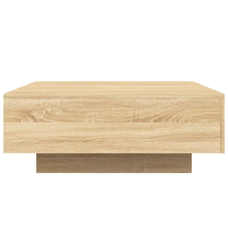 Table basse avec lumières LED chêne sonoma 80x80x31 cm - 8