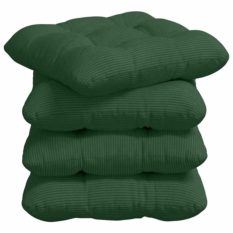 Coussins de siège 4 pcs Vert foncé 45 x 45 cm - 2