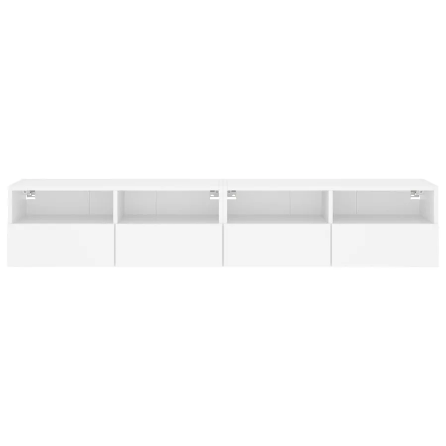 Meubles TV muraux 2 pcs blanc 80x30x30 cm bois d'ingénierie - 8