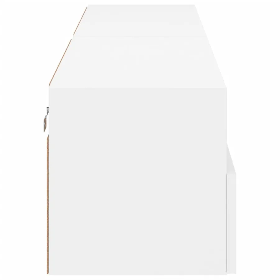 Meubles TV muraux 2 pcs blanc 80x30x30 cm bois d'ingénierie - 9