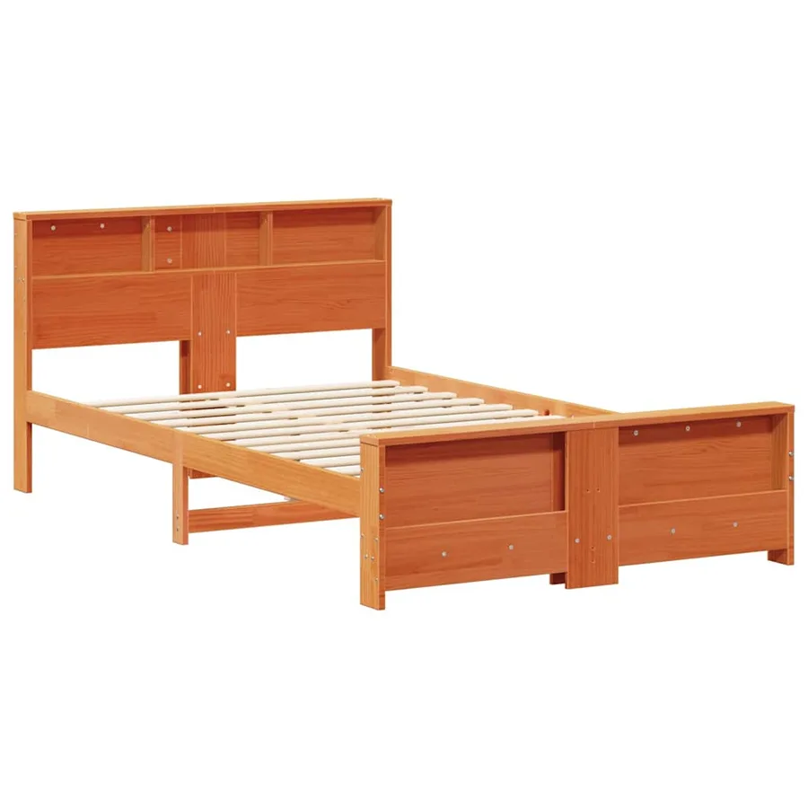 Cadre de lit Brun cire 120 x 190 cm Bois d'ingénierie - 4