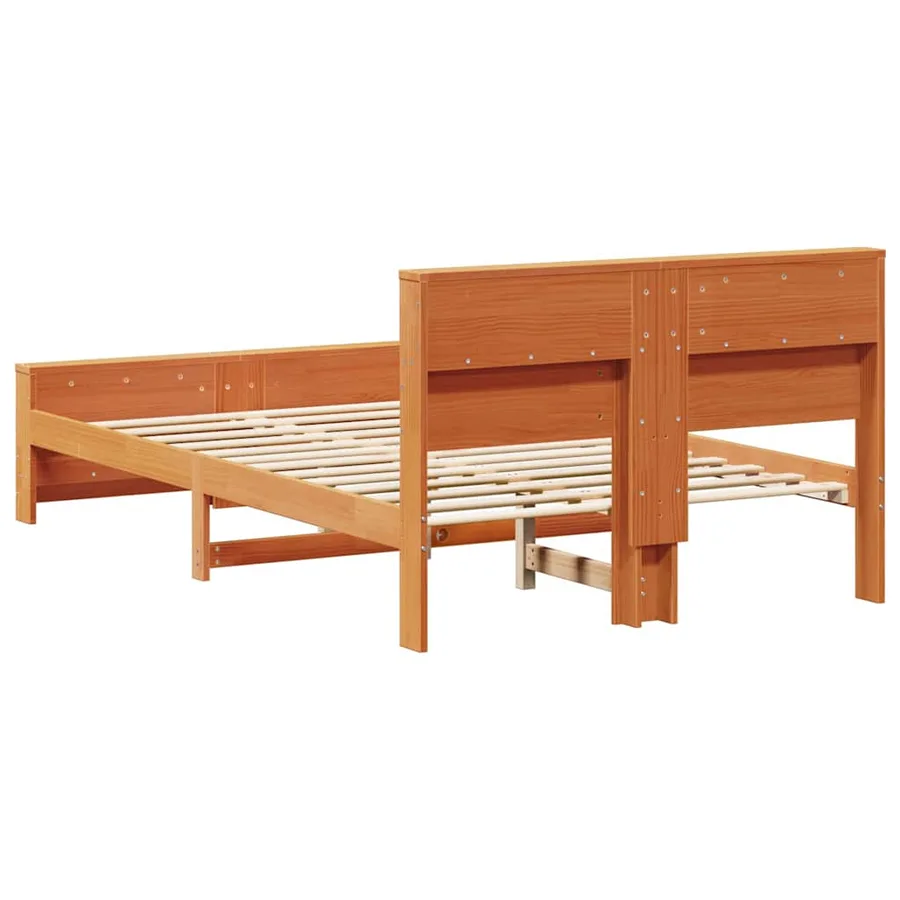 Cadre de lit Brun cire 120 x 190 cm Bois d'ingénierie - 7