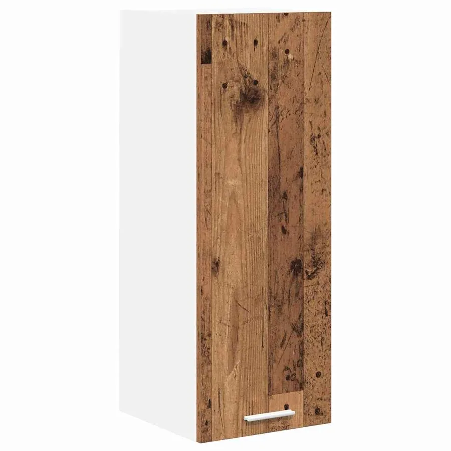 Armoire suspendue Bois ancien et Blanc 30 x 31 x 80 cm - 2