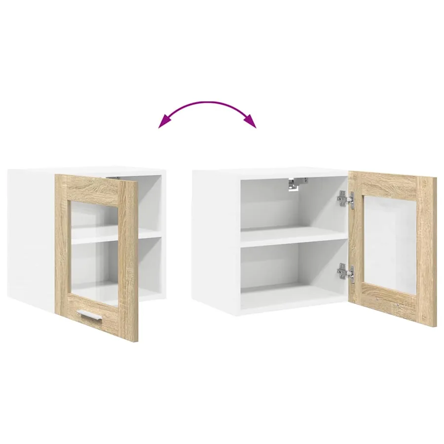 Armoire suspendue avec porte 2 pcs Chêne Sonoma 40 x 31 x 40 cm - 12
