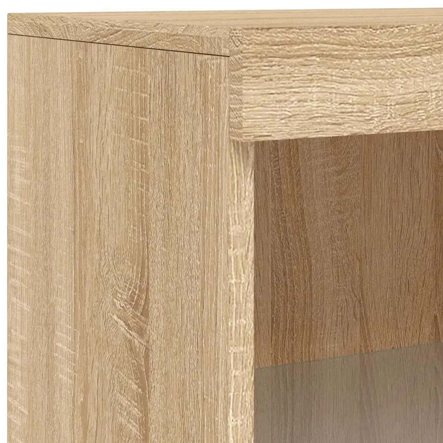 Buffet avec lumières LED chêne sonoma 181,5x37x100 cm - 11
