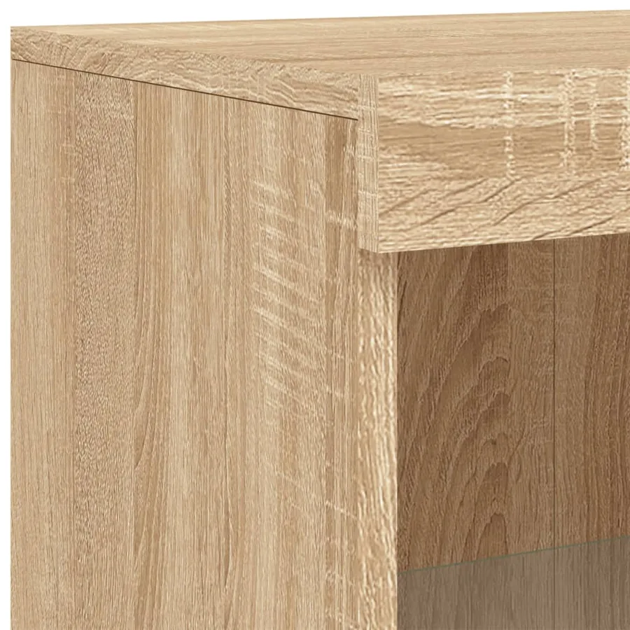 Buffet avec lumières LED chêne sonoma 181,5x37x100 cm - 12