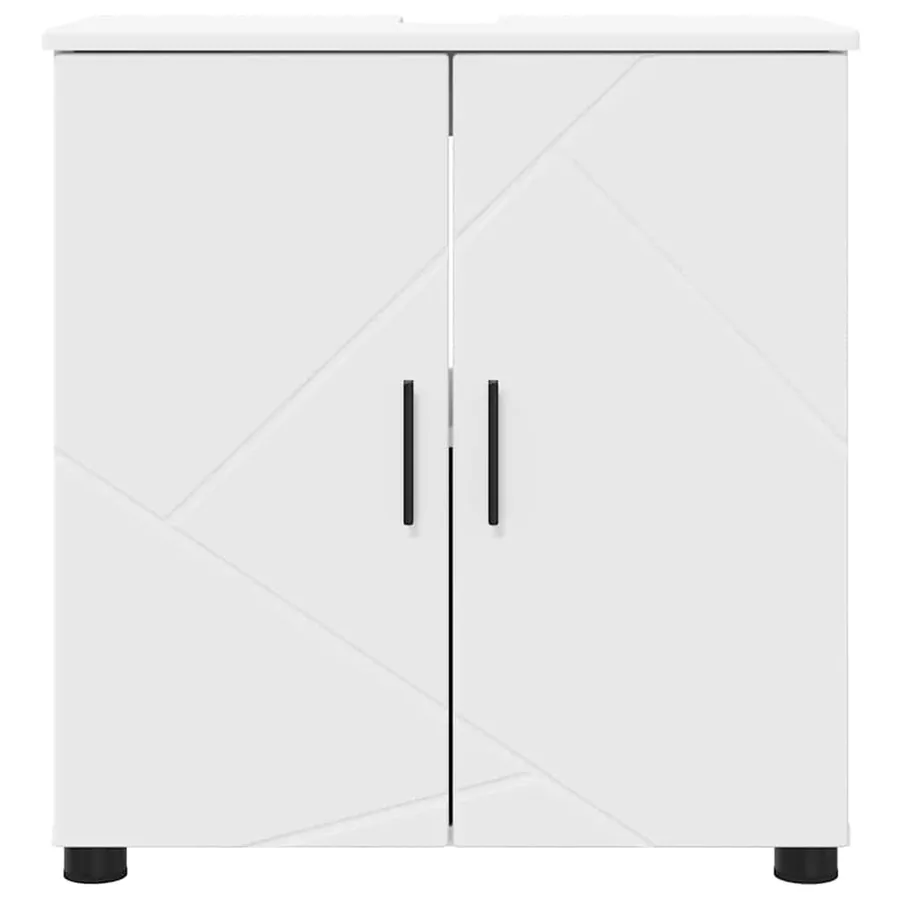 Cabinet de salle de bain avec stockage Blanc 61 x 35 x 64 cm - 6