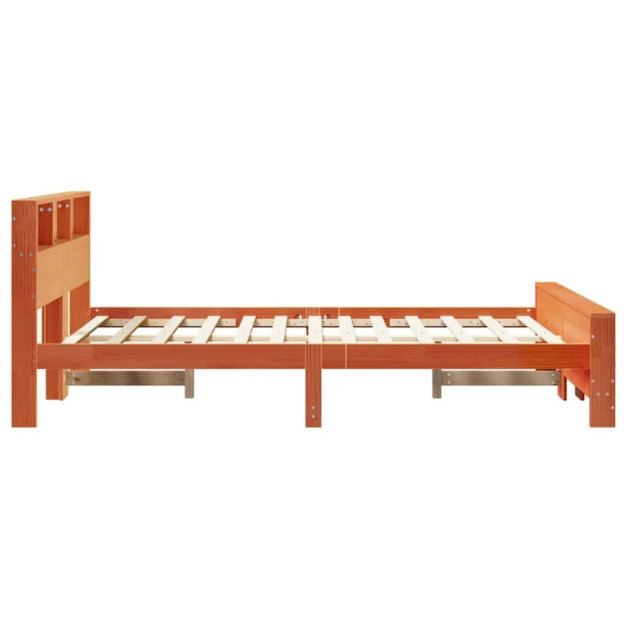 Cadre de lit Brun cire 140 x 200 cm Bois d'ingénierie - 6