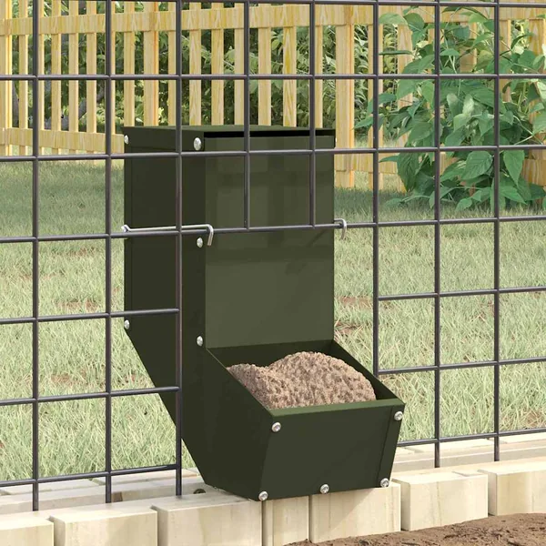 Distributeur pour lapins Vert olive 12,5 x 26 x 28,5 cm