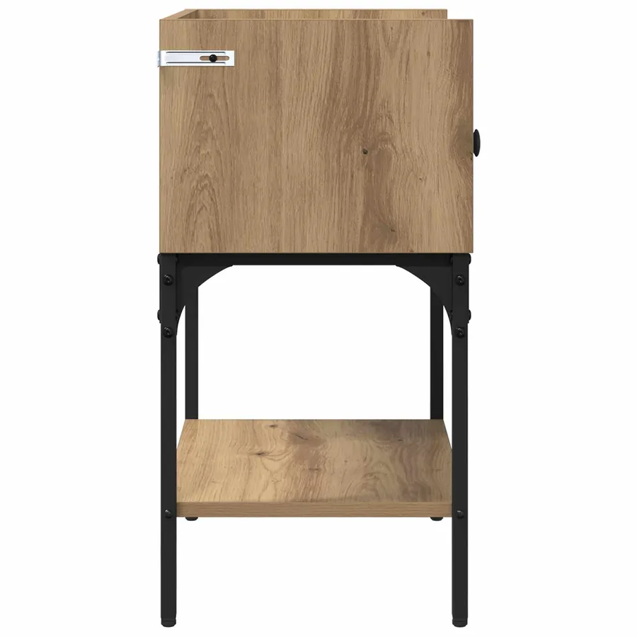 Table de chevet Chêne artisanal 40 x 29 x 60 cm - 7