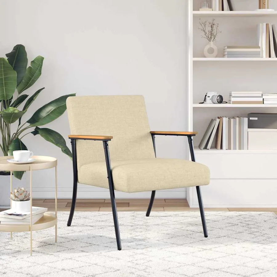 fauteuil Crème tissu - 3