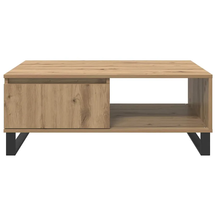 Table basse Chêne artisanal 90 x 60 x 35 cm Bois d'ingénierie - 6