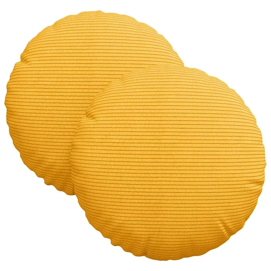 Coussins de siège 2 pcs Jaune clair Ø30 x 13 cm - 2