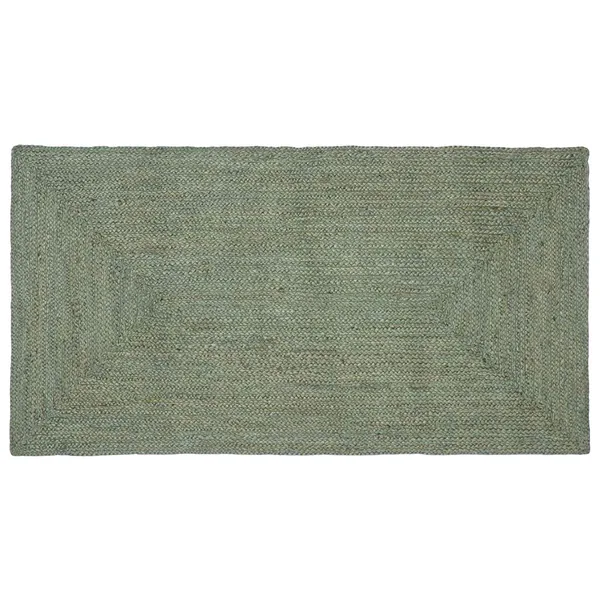 Tapis de surface Rectangulaire Vert olive 60 x 110 cm Jute