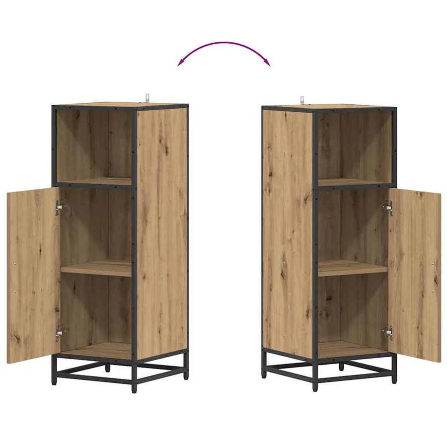 Ensemble de mobilier de salle de bain 4 pc Chêne artisanal - 17