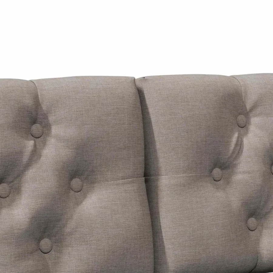 Tête de lit capitonnée Taupe 160 cm Pin massif - 7