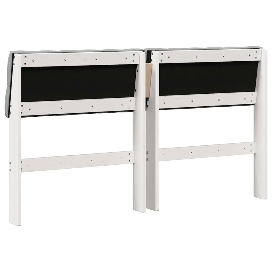 Tête de lit capitonnée Gris clair 140 cm Pin massif - 6
