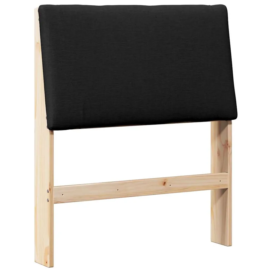 Tête de lit capitonnée Noir 80 cm Pin massif - 2