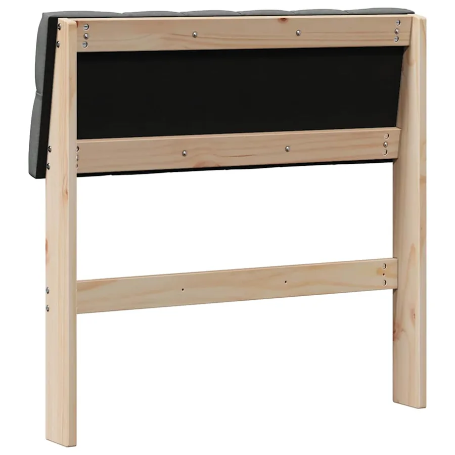 Tête de lit capitonnée Gris foncé 80 cm Pin massif - 6