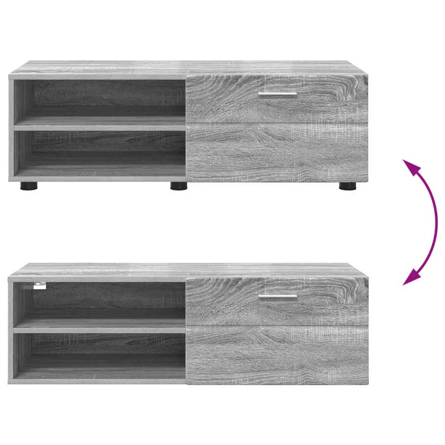 Cabinet en Bois avec tiroir Gris Sonoma 100,5 x 39 x 30 cm - 11