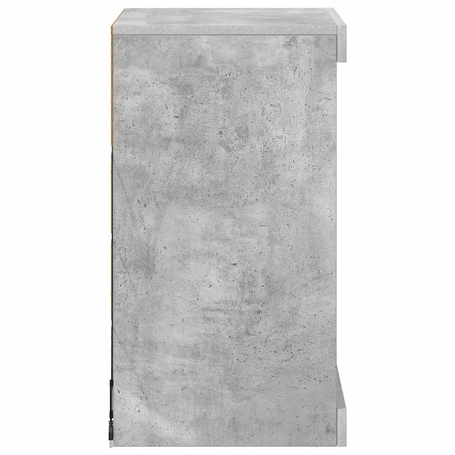 Buffet avec lumières LED gris béton 41x37x67 cm - 7