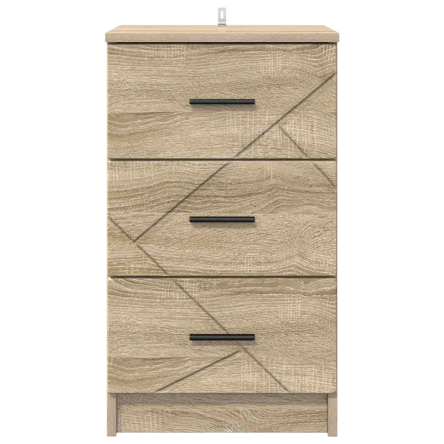 Cabinet de chevet avec tiroir Chêne sonoma 38 x 38 x 66 cm - 6