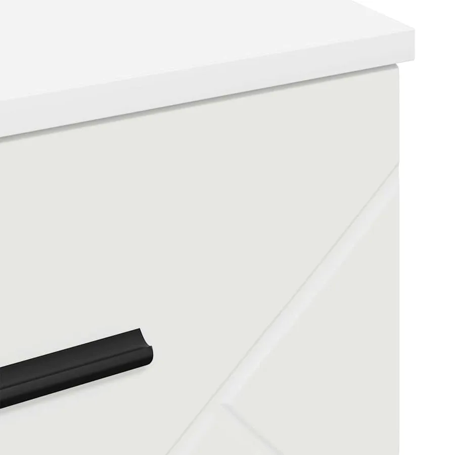 Cabinet de chevet Blanc 38 x 38 x 66 cm Bois d'ingénierie - 8
