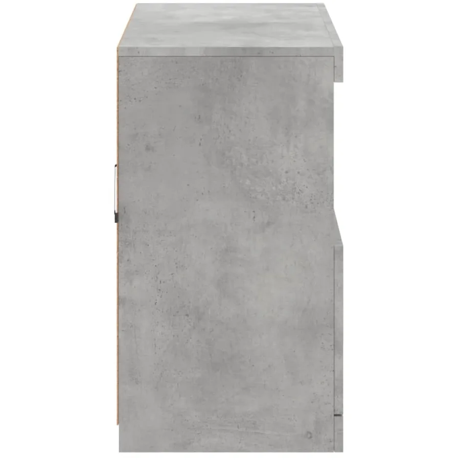 Buffet avec lumières LED gris béton 81x37x67 cm - 8