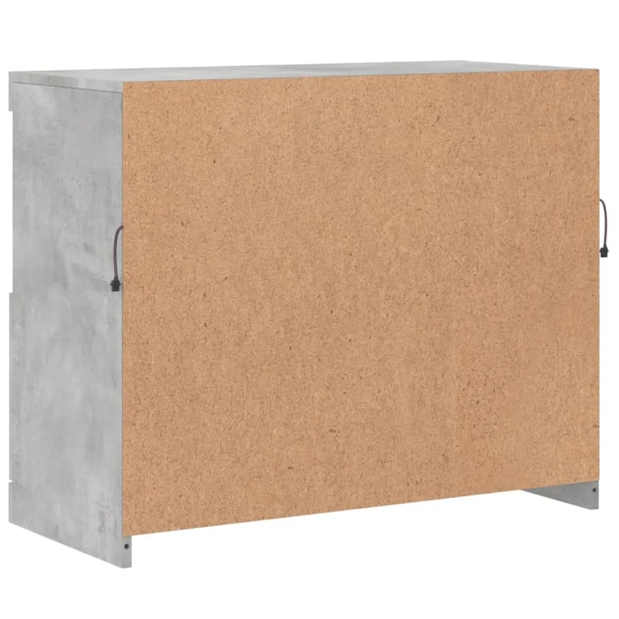 Buffet avec lumières LED gris béton 81x37x67 cm - 9