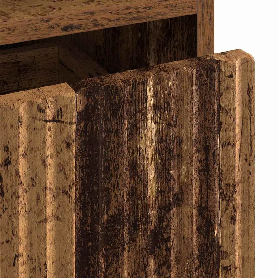Cabinet de chevet avec tiroir 2 pcs Bois ancien 49 x 36 x 61 cm - 11