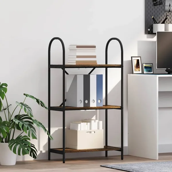 Étagère Chêne fumé 60 x 30 x 109 cm Bois d'ingénierie