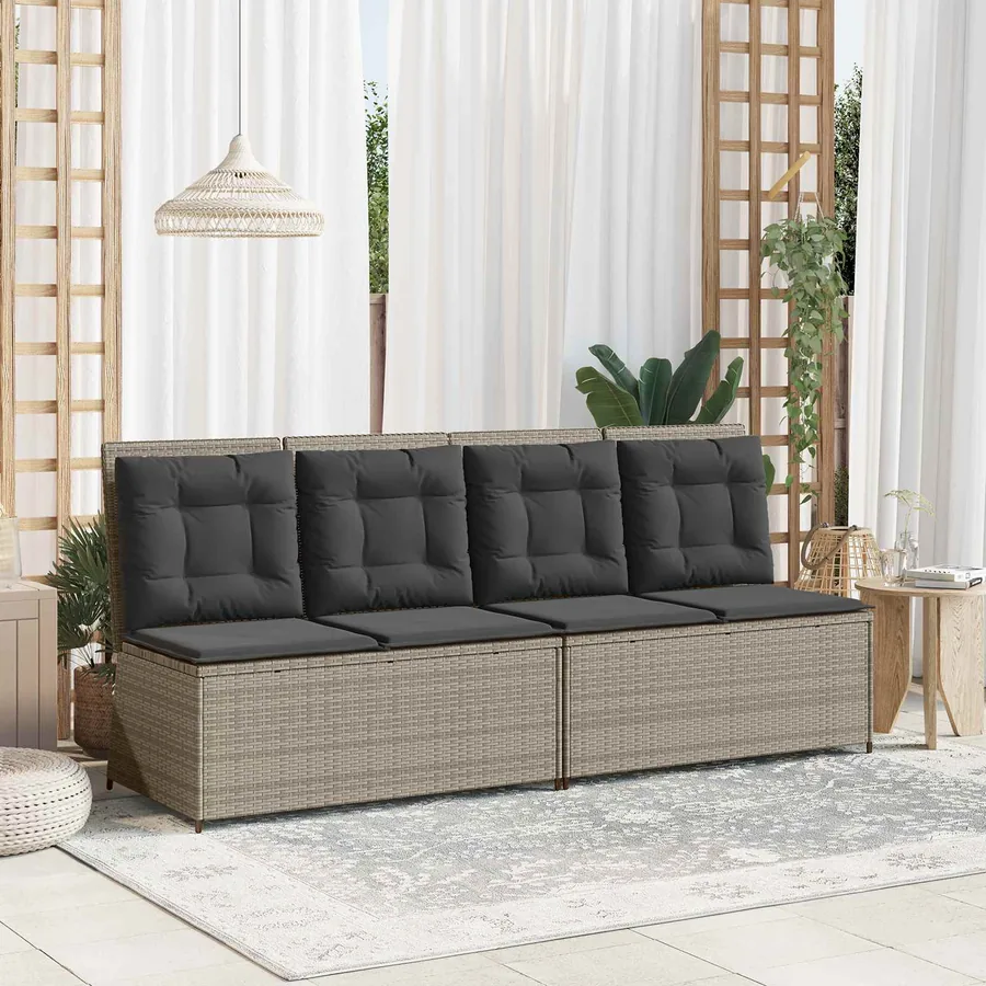 Banc de jardin Gris clair polyrotin