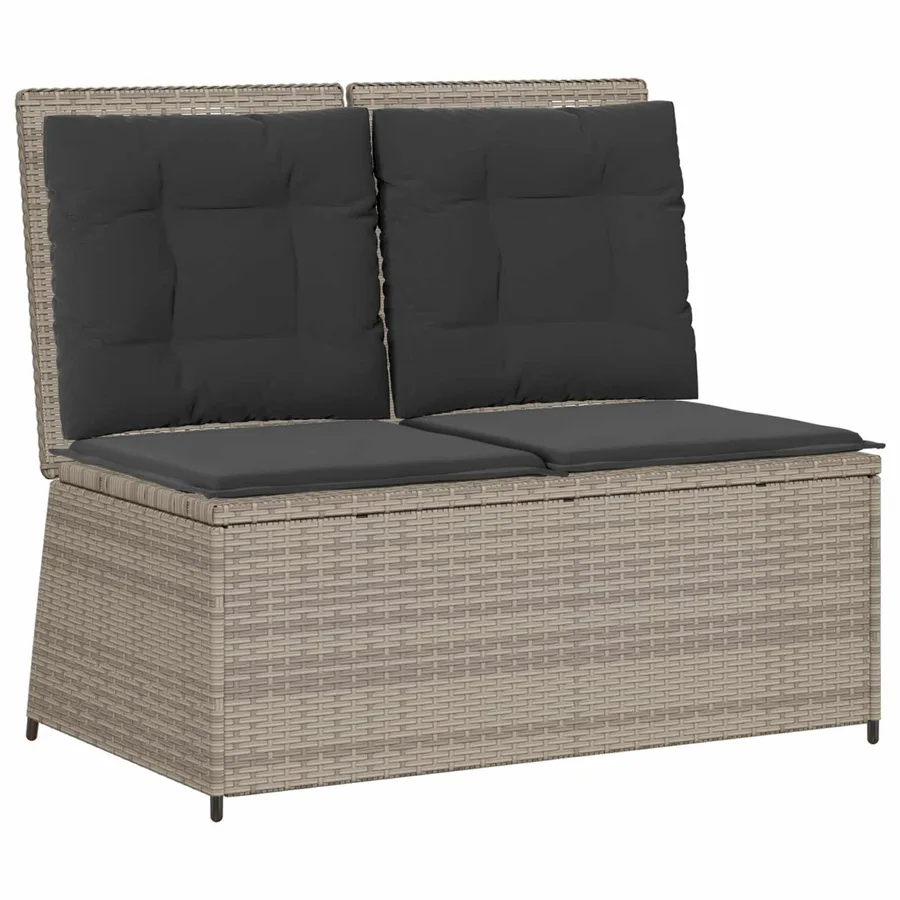 Banc de jardin Gris clair polyrotin - 2