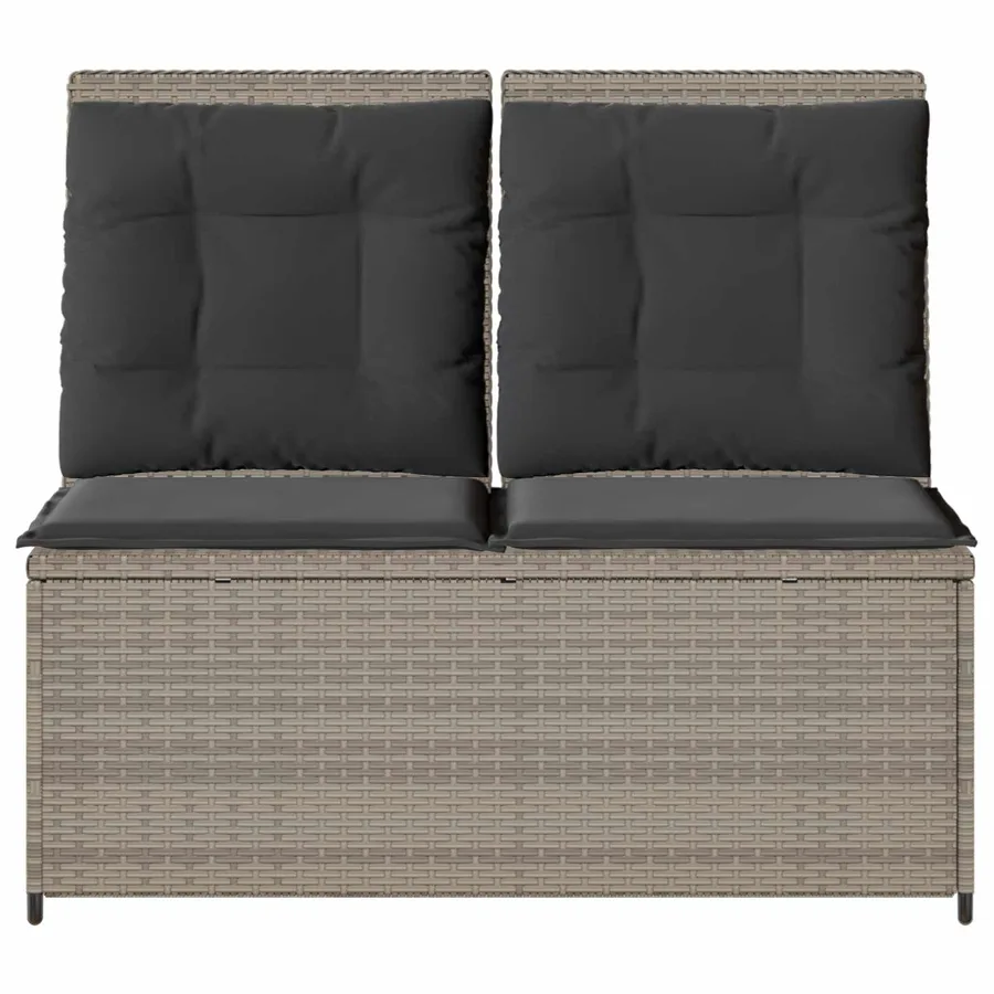 Banc de jardin Gris clair polyrotin - 4