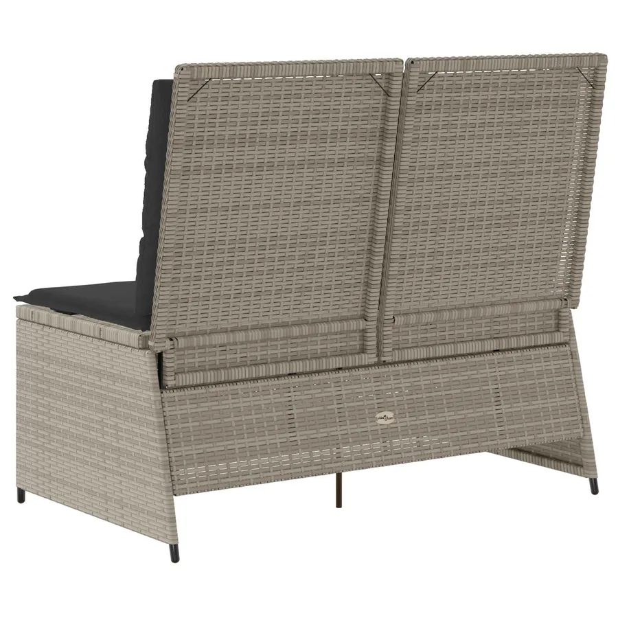 Banc de jardin Gris clair polyrotin - 6